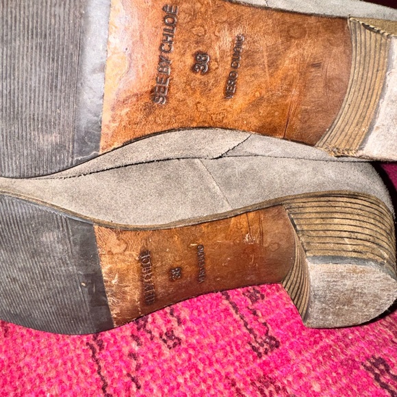 See By Chloe Gray Suede Ankle Booties - Picture 4 of 4